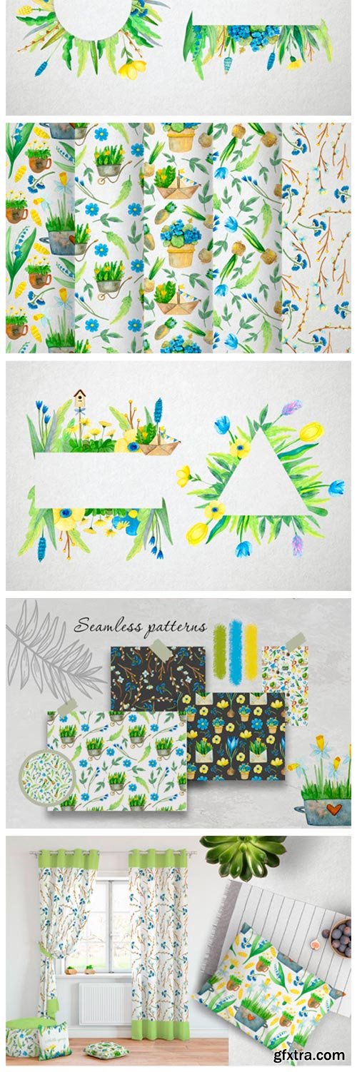 Watercolor Spring Set 2494023