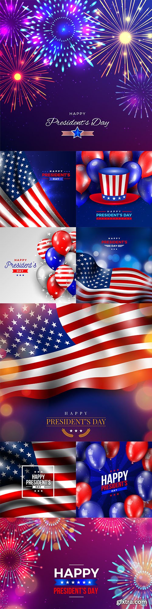 Happy President Day decorative illustrations 3