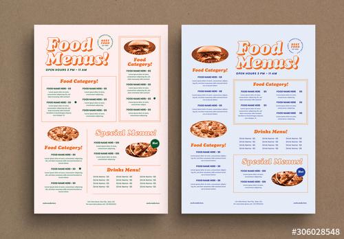 Retro Menu Layout - 306028548 - 306028548