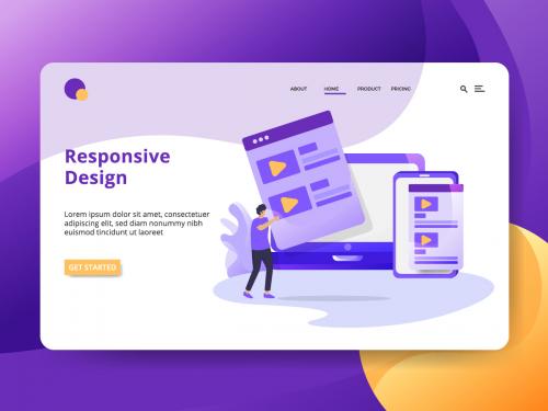 Landing Page Responsive Design concept - landing-page-responsive-design-concept