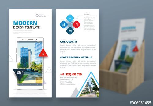 Blue Flyer Layout with Triangles - 306951455 - 306951455