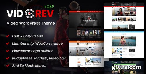ThemeForest - VidoRev v2.9.9 - Video WordPress Theme - 21798615 - NULLED