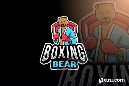 Boxing Bear Esport Logo Template