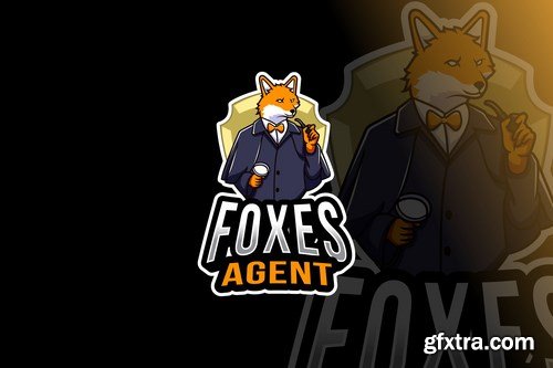 Foxes Agent Logo Template