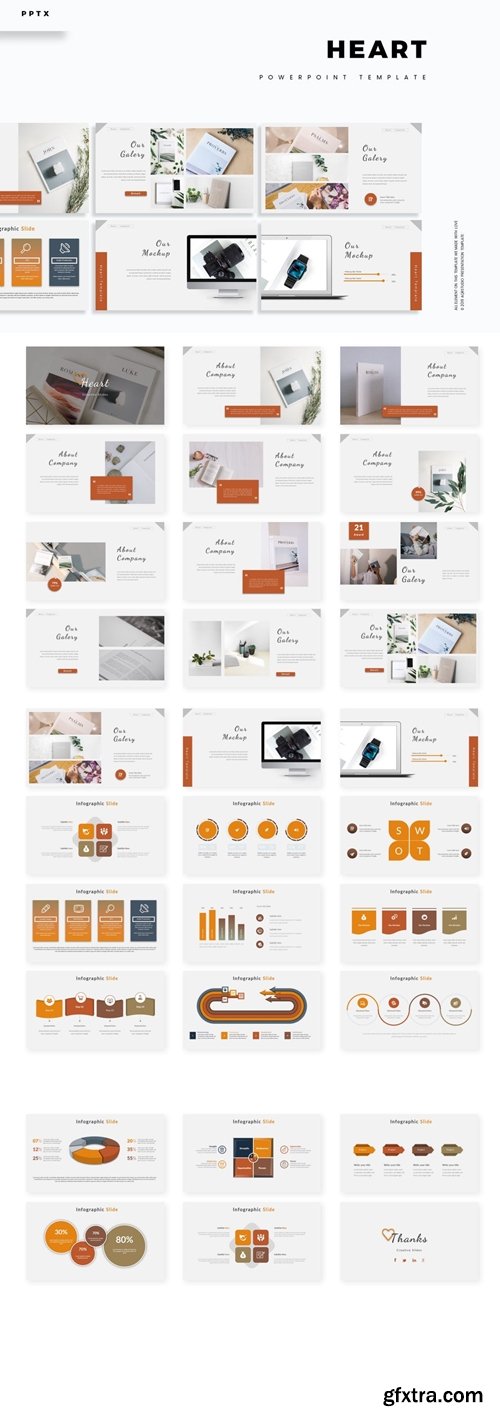 Heart Powerpoint, Keynote and Google Slides Templates