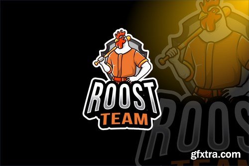Rooster Team Sport Logo Template