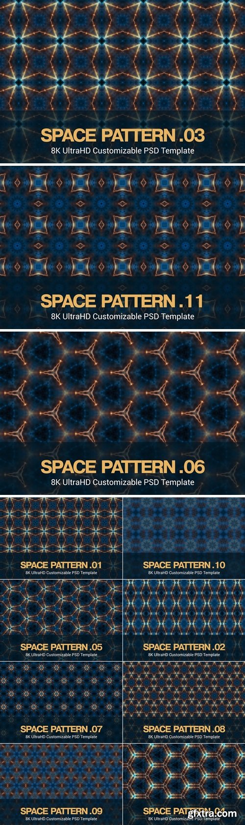 8K UltraHD Seamless Space Pattern Background