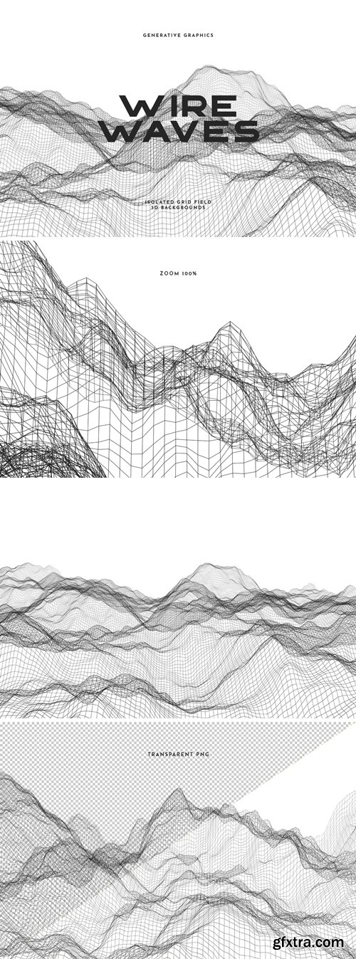 Wire Waves Background Set