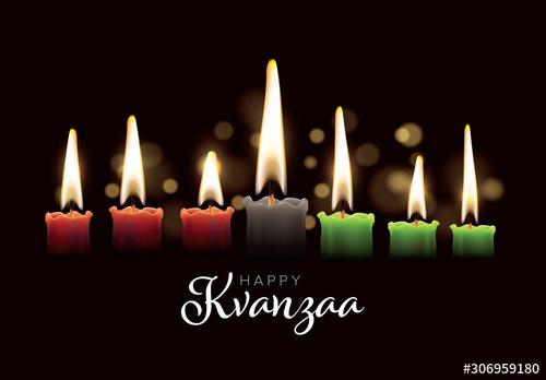 Kwanzaa Card Layout with Candles - 306959180 - 306959180