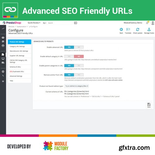 Advanced SEO Friendly URLs v2.2.0 - PrestaShop Module