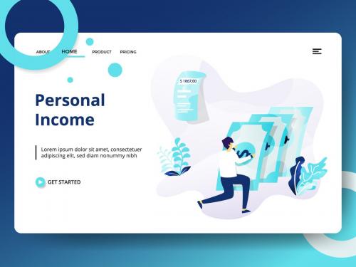 Landing page template of Personal Income - landing-page-template-of-personal-income