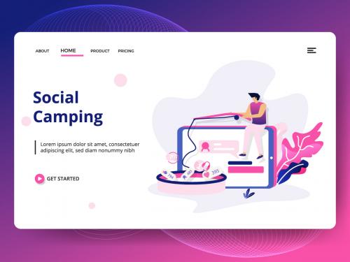 Landing page template of Social Camping - landing-page-template-of-social-camping