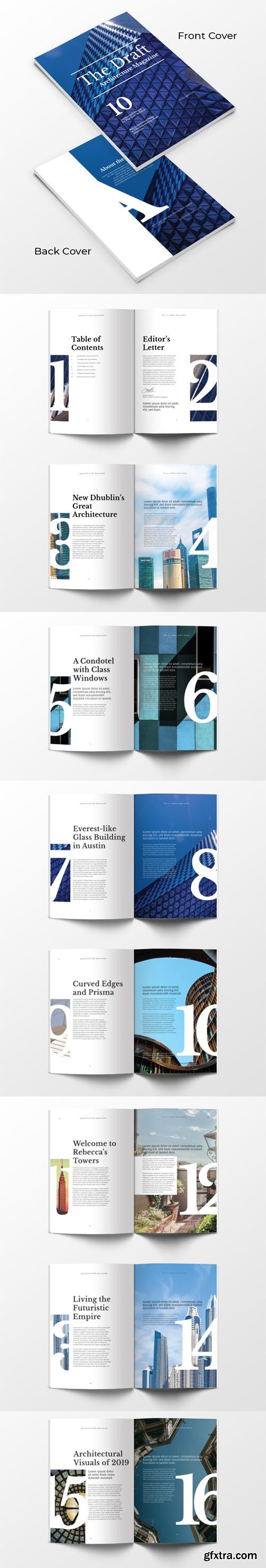 Architecture Magazine Vector Templates