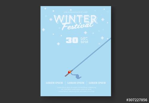 Winter Festival Skier from Top Flyer Layout - 307227856 - 307227856