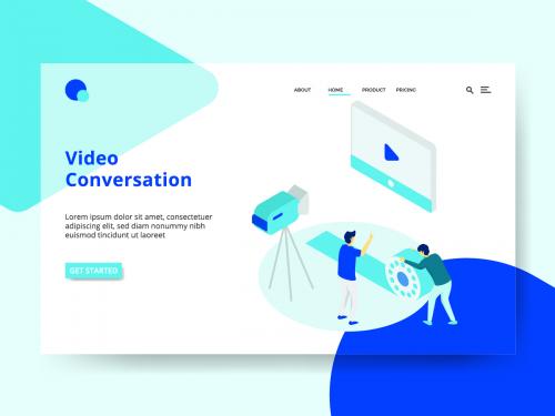 Landing Page Video Conversation concept - landing-page-video-conversation-concept-445b35a0-e3b8-4d50-86bf-37b17ed79e9e