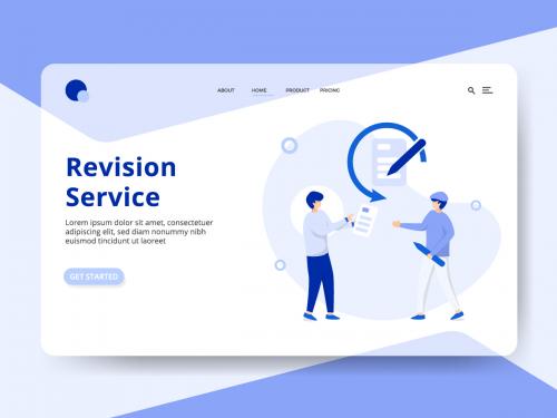 Landing Page Web Revision Service concept - landing-page-web-revision-service-concept