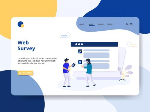 Landing Page Web Survey concept - landing-page-web-survey-concept