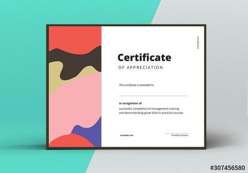 Elegant Abstract Award Certificate Layout - 307456580 - 307456580