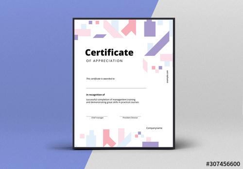 Elegant Abstract Award Certificate Layout - 307456600 - 307456600
