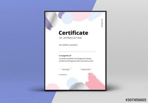 Elegant Abstract Award Certificate Layout - 307456605 - 307456605