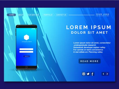 landing page with smartphone template - landing-page-with-smartphone-template