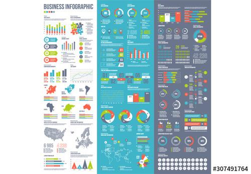 Business Themed Infographic Set - 307491764 - 307491764