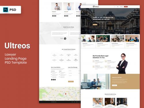 Lawyer Landing Page PSD Template - lawyer-landing-page-psd-template