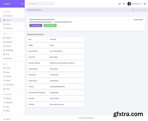 CryptoCurrency Dashboard UI Kit (SKETCH)