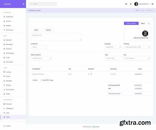 Invoice Dashboard UI Kit (SKETCH)