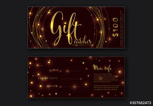 Gift Voucher Card Layout - 307682473 - 307682473