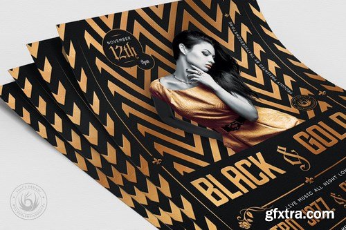 Black and Gold Flyer Template V18