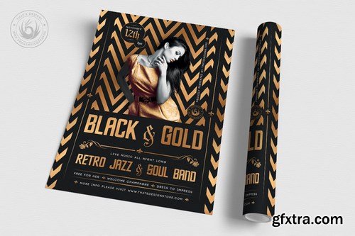 Black and Gold Flyer Template V18