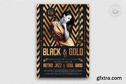 Black and Gold Flyer Template V18