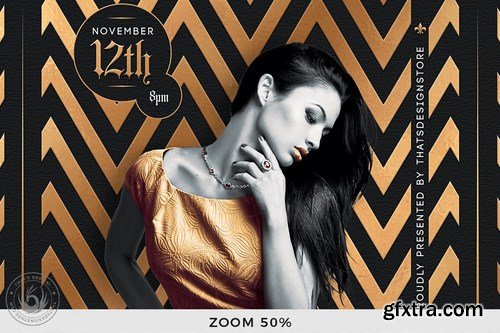 Black and Gold Flyer Template V18