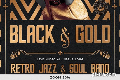 Black and Gold Flyer Template V18