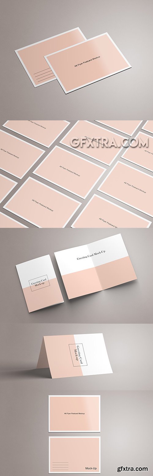 Postcard and invitation template Mockup