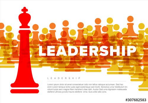 Leadership Concept Infographic with Chess Illustrations - 307682583 - 307682583