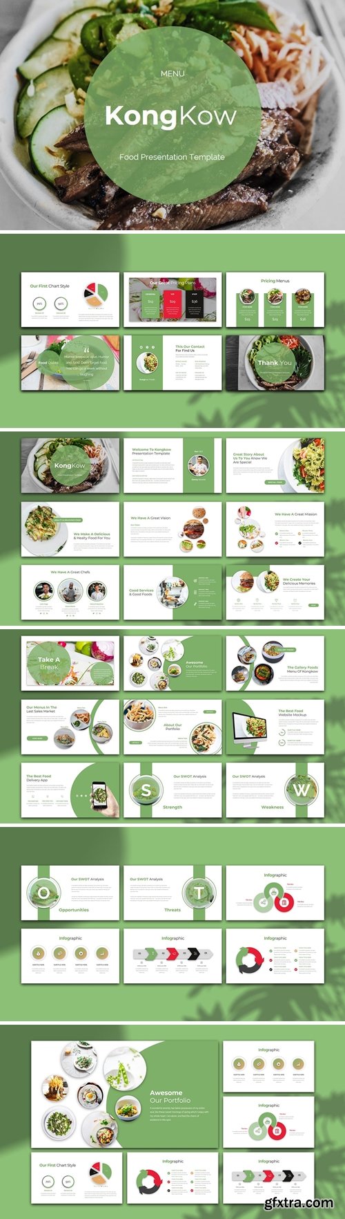 Kongkow – Food Powerpoint, Keynote and Google Slides Templates