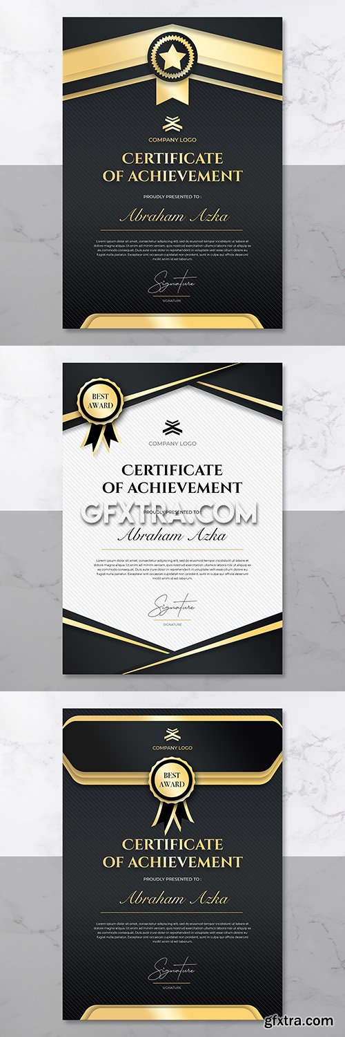 Certificate of achievement template design