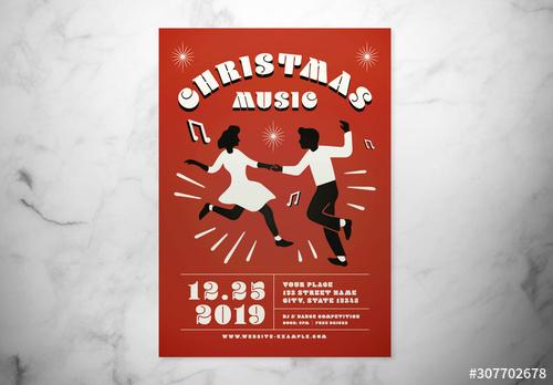 Christmas Music Event Flyer Layout - 307702678 - 307702678