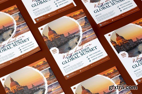 Travel A5 Business Flyer Poster DL Rackcard PSD Templates