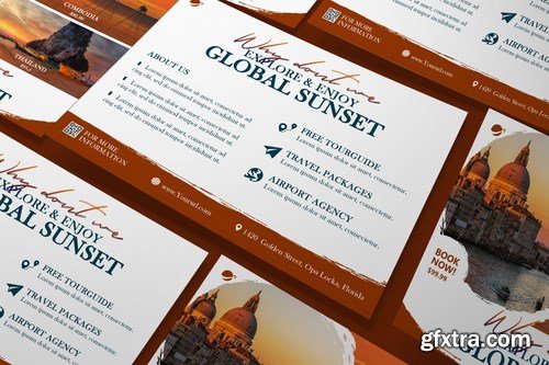 Travel A5 Business Flyer Poster DL Rackcard PSD Templates