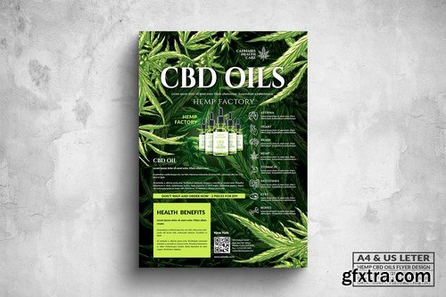 CBD Hemp Oils Flyer - A4 & US Letter