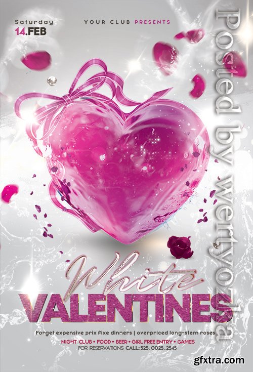 Elegant Valentines Day - Premium flyer psd template