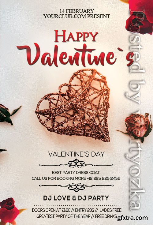 Happy Valentines Day - Premium flyer psd template