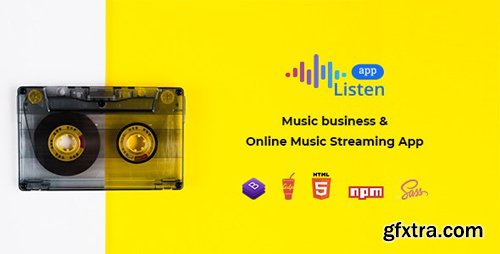 ThemeForest - Listen v2.0.0 - Online Music Streaming App - 23819080