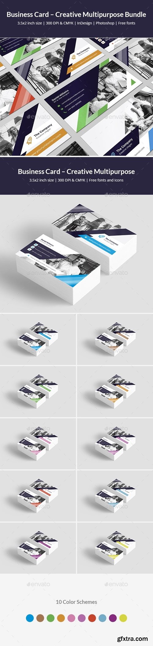 GraphicRiver - Business Card – Creative Multipurpose Bundle Print Templates 2 in 1 25502665