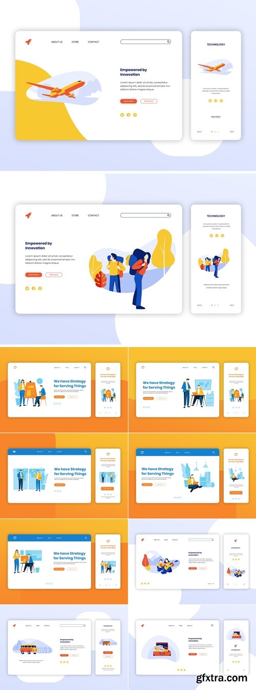 Illustration Landing Page & Onboarding Mobile App 2