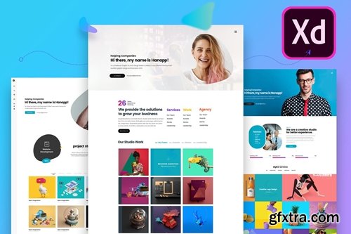 Creative Multiple Resume Website Adobe XD Template