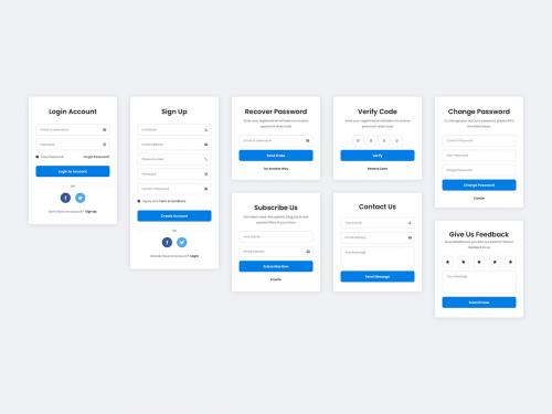Login, Signup, Recover, Verify, Contact, Subscribe and Feedback form - login-signup-recover-verify-contact-subscribe-and-feedback-form
